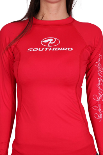Southbird Rashguard L'S Red White