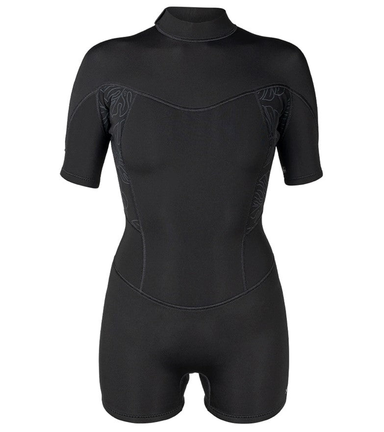 Xcel Women Springsuit Axis S'S 2mm B/Z Boy Short Black Monstera