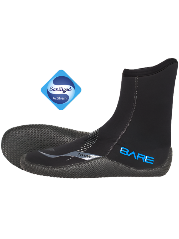Bare Round Toe Boot 7mm Black