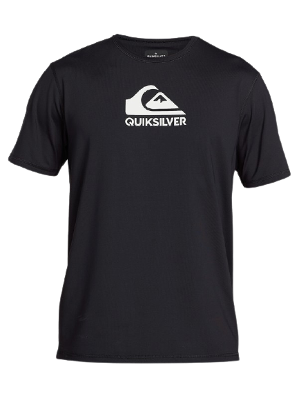 Quiksilver Solid Streak UV S'S Rashguard Surf Tee Black