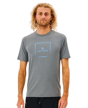 Rip Curl Corp Icon UV Tee S'S Rashguard Grey Marle