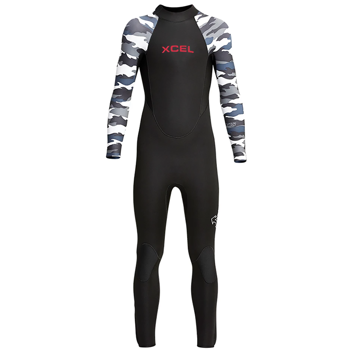 Xcel Wetsuit Youth Axis 4/3mm B/Z Black / Snow Camo