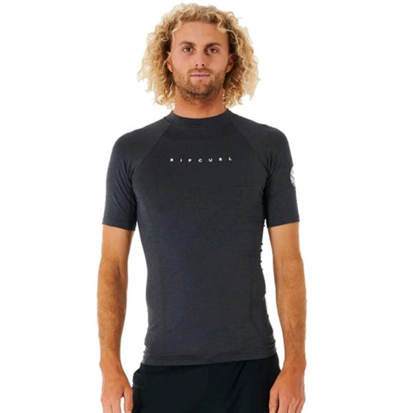 Rip Curl Dawn Patrol Performance S'S UV Rashguard Black Marle
