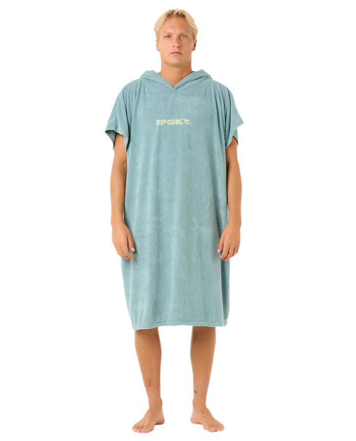 Rip Curl Brand Hooded Towel Poncho Blue Lagoon