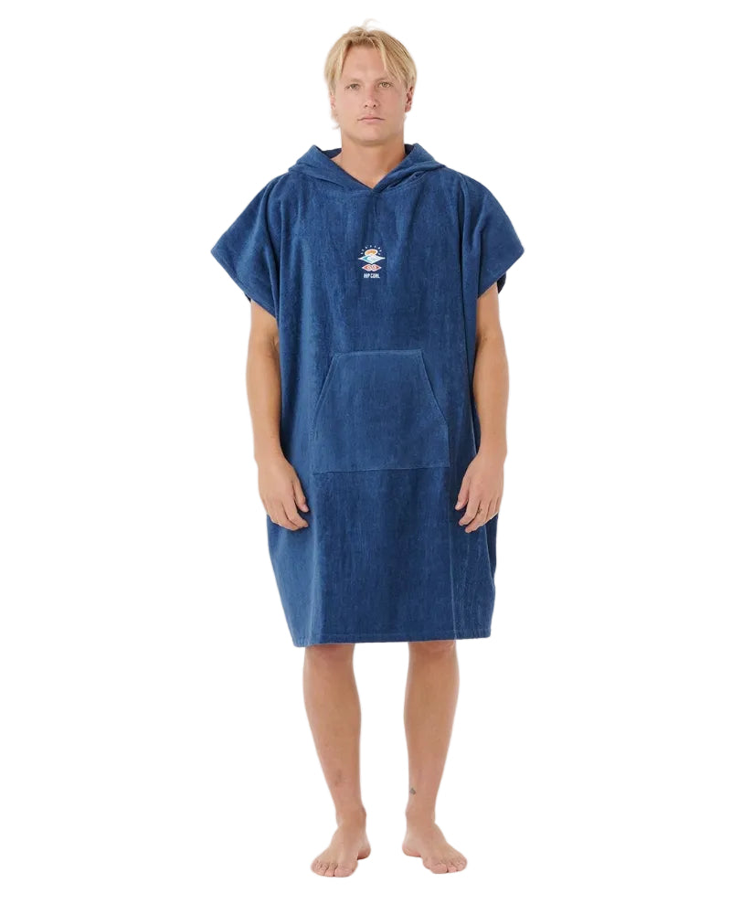 Rip Curl Logo Hooded Towel Poncho Navy