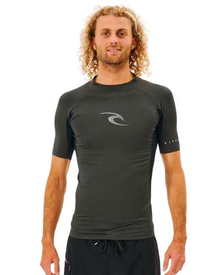 Rip Curl Wave S'S UV Rashguard Black Marle