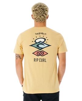 Rip Curl Search Icon T-Shirt Washed Yellow