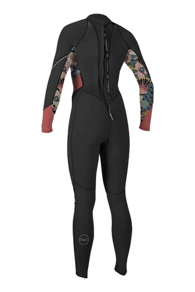 O'Neill Women's Wetsuit Bahia Fullsuit BZ 3/2mm Black/Twiggy/Tearose