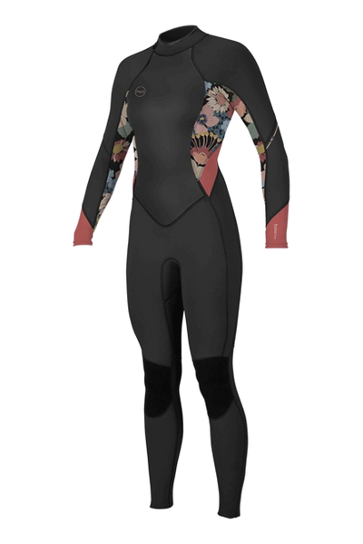 O'Neill Women's Wetsuit Bahia Fullsuit BZ 3/2mm Black/Twiggy/Tearose