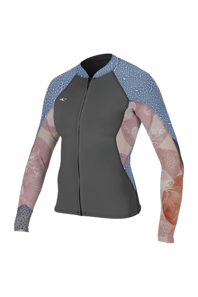 O'Neill Women's Bahia Front Zip Jacket L'S 1.5mm Graph/Desert/DriftBlue