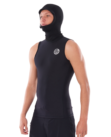 Rip Curl Flash Bomb Polypro Hooded Vest Black