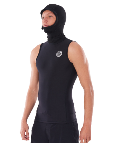 Rip Curl Flash Bomb Polypro Hooded Vest Black