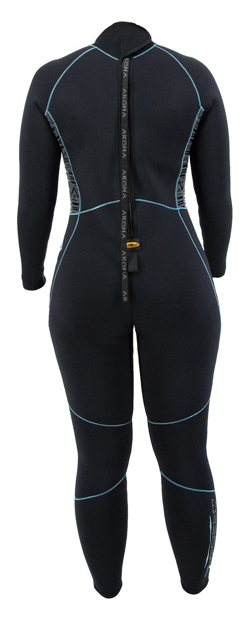 Akona Wetsuit Women Back Zip Fullsuit 3mm Tiffany