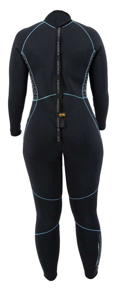 Akona Wetsuit Women Back Zip Fullsuit 3mm Tiffany