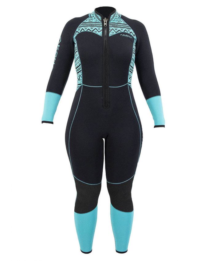 Akona Wetsuit Women Front Zip Fullsuit 3mm Tiffany