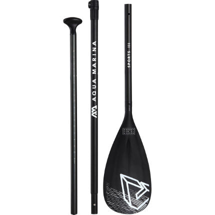 Aqua Marina Sports III Aluminium 3 Pieces iSUP Paddle Black