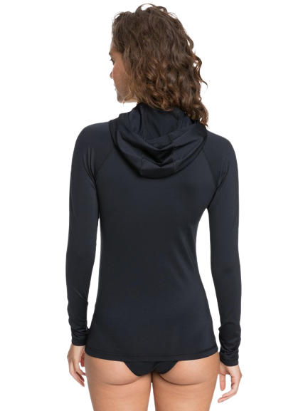 Roxy Essentials UV L'S Hooded Rashguard Anthracite