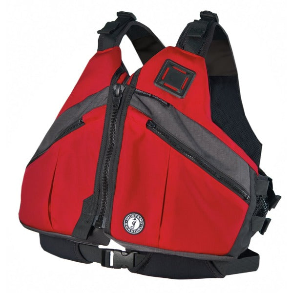 Mustang Survival Deluxe Paddling PFD Foam Vest Red