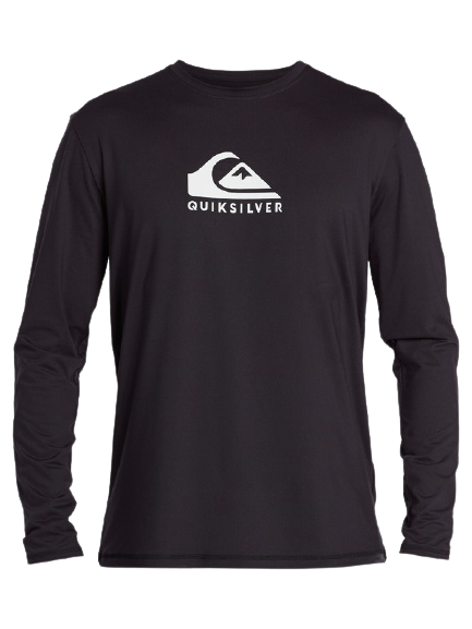 Quiksilver Solid Streak UV L'S Rashguard Surf Tee Black