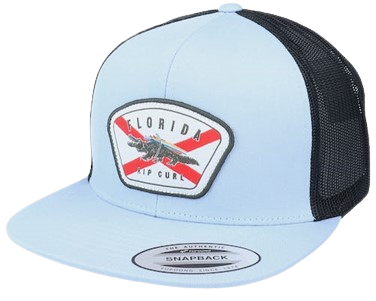 Rip Curl Destinations Trucker Snapback Hat Light Blue