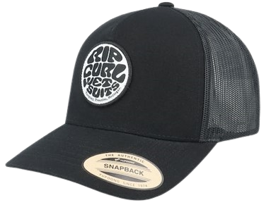 Rip Curl Icons Trucker Snapback Hat Black/White