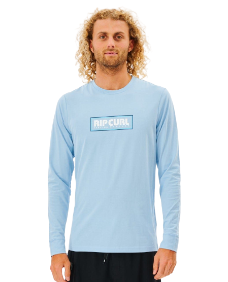 Rip Curl Icons of Surf Relaxed L'S UV Rashguard Bells Blue