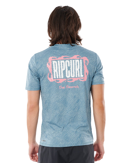 Rip Curl Mind Wave UV Tee S'S Rashguard Mid Blue