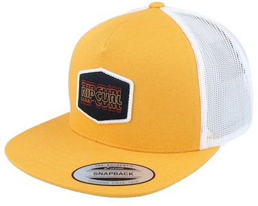 Rip Curl Revival Trucker Snapback Hat Mustard