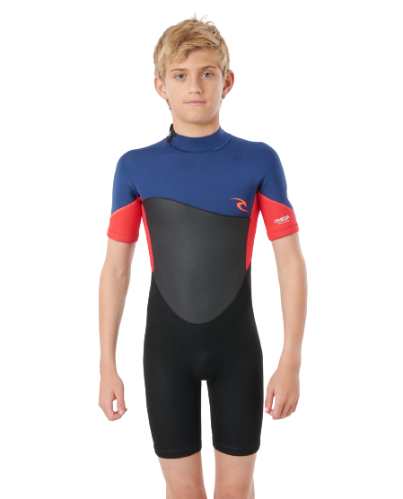 Rip Curl Springsuit Kids Omega S/S 1.5mm B/Z Neon Red