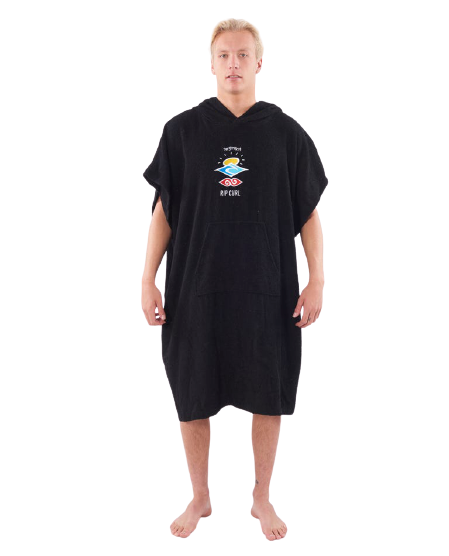 Rip Curl Wet As Hooded Towel Washed Black