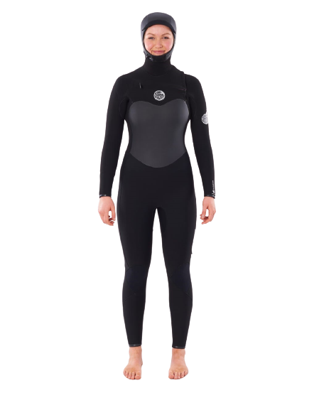 Rip Curl Wetsuit Flash Bomb Hooded 5/4mm C/Z Black
