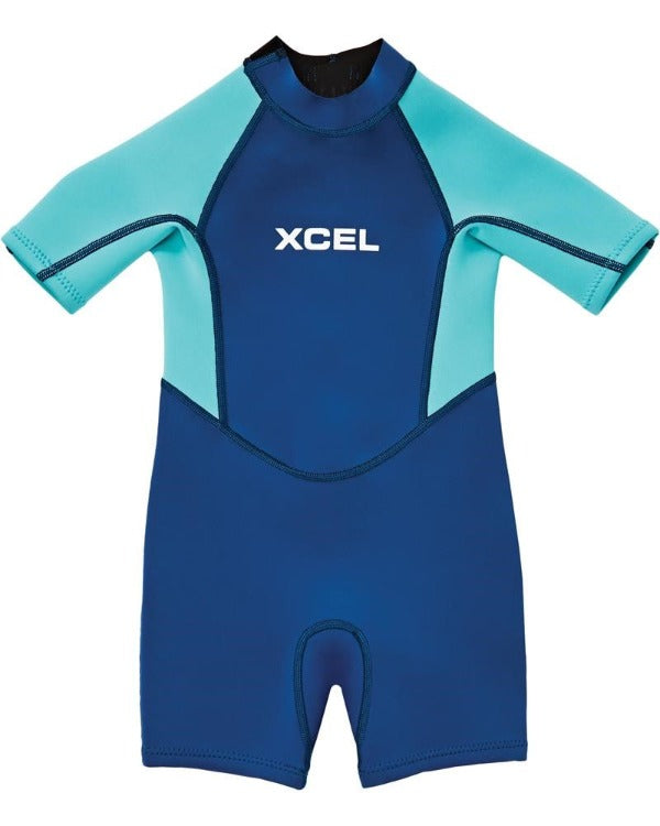 Xcel Axis Springsuit Toddler S/S 1mm Faint Blue/Pistachio